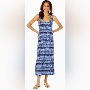 Lilly Pulitzer Midi Dress | Martins Low Tide Navy Sails & Stripes | Size Medium